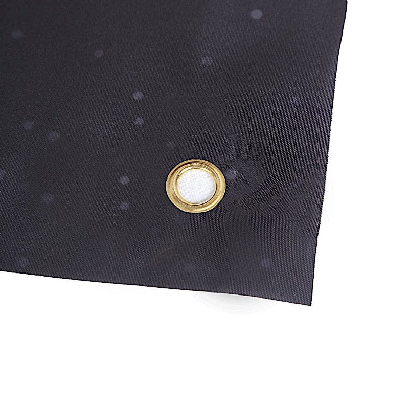 6 ft x 3 ft Printed Polyester Photo Backdrop Happy Birthday Party Banner - Black and Gold BKDP_VIN_6X3_BDAY01