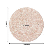 6 Glitter Acrylic Charger Plates with Abstract Lines Pattern