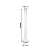 6 Heavy Duty Eiffel Tower Glass Vases with Round Base - Clear