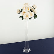 6 Heavy Duty Eiffel Tower Glass Vases with Round Base - Clear