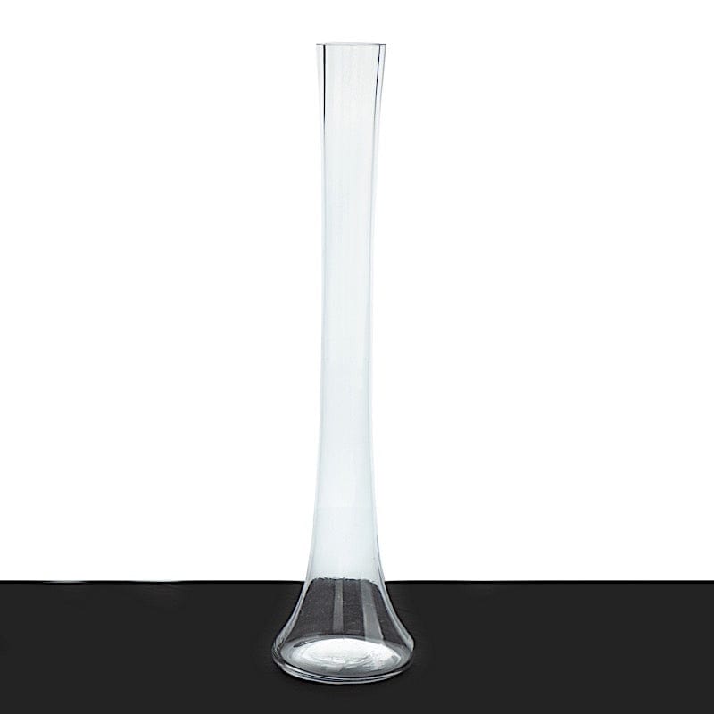 6 Heavy Duty Eiffel Tower Glass Vases with Round Base - Clear VASE_EIF01_20_CLR