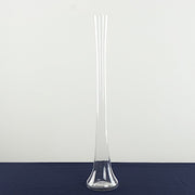 6 Heavy Duty Eiffel Tower Glass Vases with Round Base - Clear VASE_EIF01_24_CLR