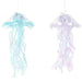 6 Jelly Fish LED Lantern Hanging Lights with Organza Ribbon - Blue and Purple LED_DECO01_SET6_WHBL