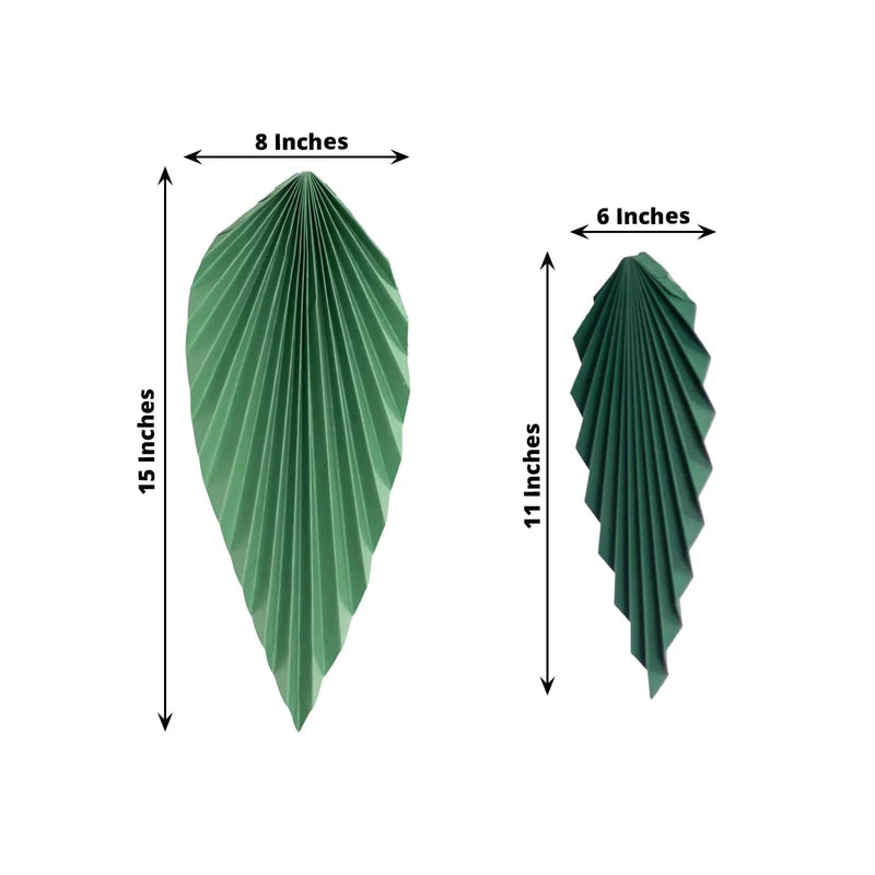 6 Leaves Hanging Paper Fans Wall Decor - Green PAP_FLO_LEAF01_MIXGN