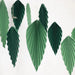 6 Leaves Hanging Paper Fans Wall Decor - Green PAP_FLO_LEAF01_MIXGN