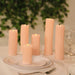 6 LED Candles Battery Operated Dripping Wax Design Pillar Lights - Warm White