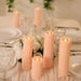 6 LED Candles Battery Operated Dripping Wax Design Pillar Lights - Warm White