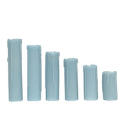 6 LED Candles Battery Operated Dripping Wax Design Pillar Lights - Warm White LED_CAND_PL06_SET_086