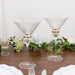 6 Martini Glasses 10oz Ribbed Design with Gold Ring Accent - Clear GLAS_CUMT006_10_CLGD