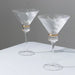 6 Martini Glasses 10oz Ribbed Design with Gold Ring Accent - Clear GLAS_CUMT006_10_CLGD
