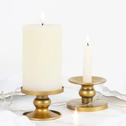 6 Metal Candle Holders Reversible Pillar and Taper Candlestick Stands