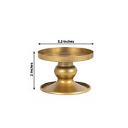 6 Metal Candle Holders Reversible Pillar and Taper Candlestick Stands