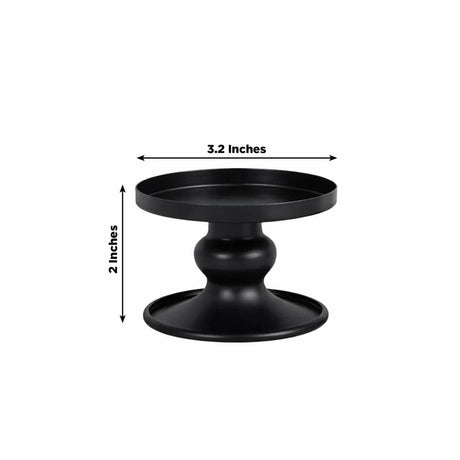 6 Metal Candle Holders Reversible Pillar and Taper Candlestick Stands