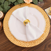 6 Metallic 13" Acrylic Charger Plates with Hammered Rim -  Gold CHRG_PLST0035_GOLD