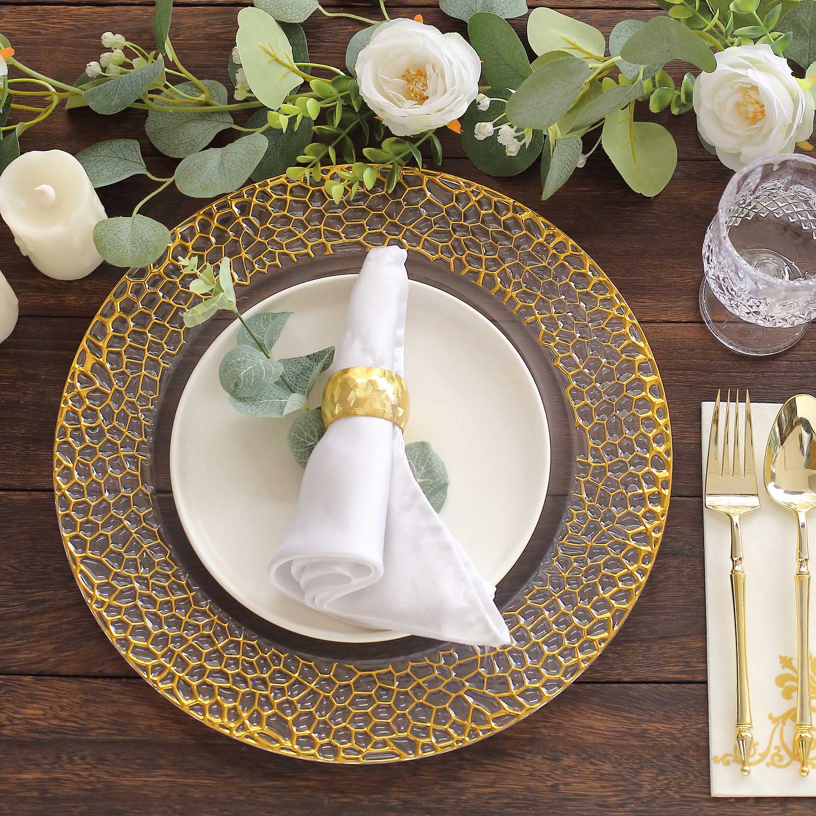 Round Table Using Chargers How To Use Charger Plates for Your Table Settings | Leilani Wholesale ...