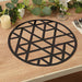 6 Metallic 13" Laser Cut Geometric Triangle Disposable Cardboard Placemats - Gold