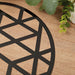 6 Metallic 13" Laser Cut Geometric Triangle Disposable Cardboard Placemats - Gold