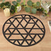 6 Metallic 13" Laser Cut Geometric Triangle Disposable Cardboard Placemats - Gold
