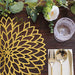 6  Metallic 13" Laser Cut Hibiscus Flower Cardboard Placemats - Gold DSP_CHRG_R0016_GOLD