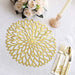 6  Metallic 13" Laser Cut Hibiscus Flower Cardboard Placemats - Gold DSP_CHRG_R0016_GOLD
