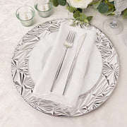 6 Metallic 13" Rock Cut Acrylic Charger Plates