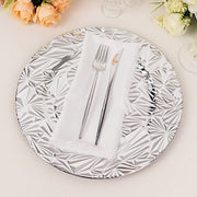 6 Metallic 13" Rock Cut Acrylic Charger Plates