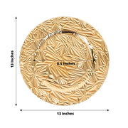 6 Metallic 13" Rock Cut Acrylic Charger Plates