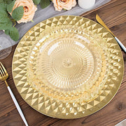 6 Metallic 13" Sparkling Diamond Disposable Dinner Serving Plates