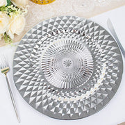 6 Metallic 13" Sparkling Diamond Disposable Dinner Serving Plates