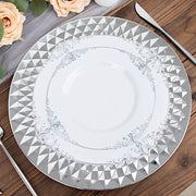 6 Metallic 13" Sparkling Diamond Disposable Dinner Serving Plates