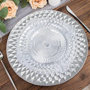 6 Metallic 13" Sparkling Diamond Disposable Dinner Serving Plates