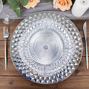 6 Metallic 13" Sparkling Diamond Disposable Dinner Serving Plates