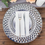6 Metallic 13" Sparkling Diamond Disposable Dinner Serving Plates