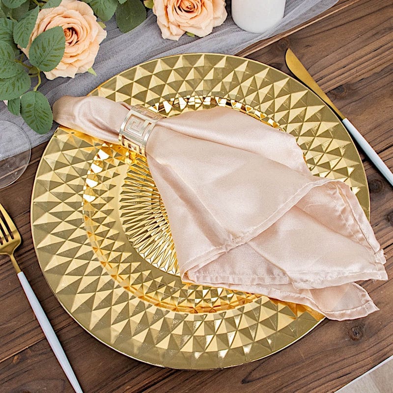6 Metallic 13" Sparkling Diamond Disposable Dinner Serving Plates