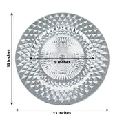 6 Metallic 13" Sparkling Diamond Disposable Dinner Serving Plates