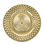 6 Metallic 13" Sparkling Diamond Disposable Dinner Serving Plates CHRG_PLST0017_GOLD