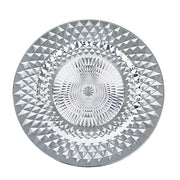 6 Metallic 13" Sparkling Diamond Disposable Dinner Serving Plates CHRG_PLST0017_SILV