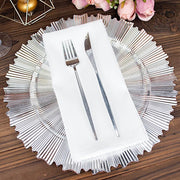 6 Metallic 13" Sunray Acrylic Plastic Charger Plates with Scalloped Edges