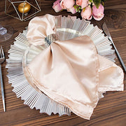 6 Metallic 13" Sunray Acrylic Plastic Charger Plates with Scalloped Edges