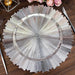 6 Metallic 13" Sunray Acrylic Plastic Charger Plates with Scalloped Edges