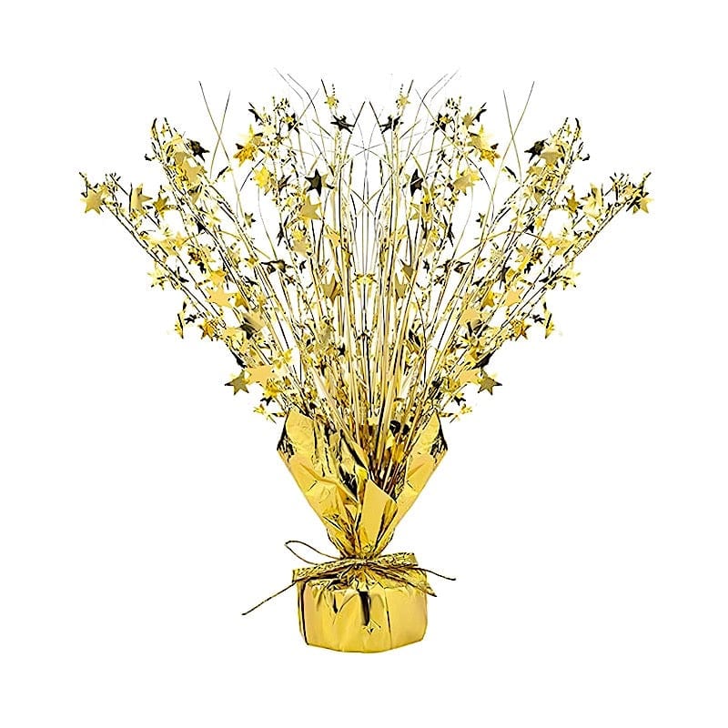 6 Metallic Star Foil Spray Centerpiece Table Decoration - Gold DECO_CPFOIL01_12_GOLD