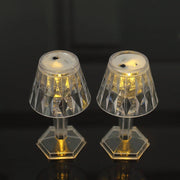 6 Mini 4.5" Acrylic Crystal Desk Lamps Decorative LED Lights - Clear LED_ACRY_LAMP01_S_CLR