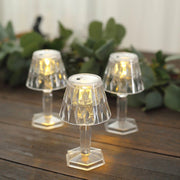 6 Mini 4.5" Acrylic Crystal Desk Lamps Decorative LED Lights - Clear LED_ACRY_LAMP01_S_CLR