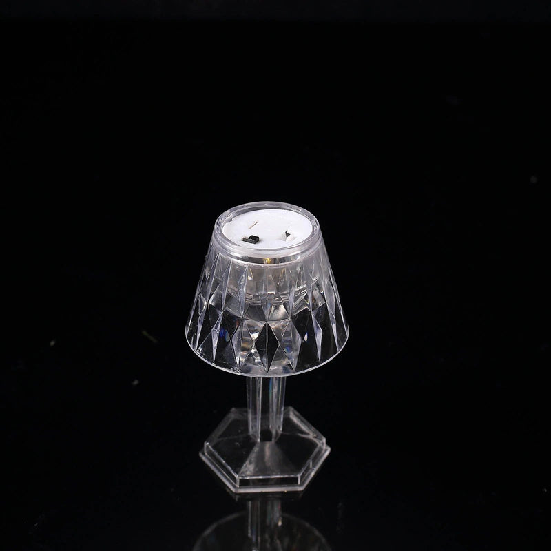 6 Mini 4.5" Acrylic Crystal Desk Lamps Decorative LED Lights - Clear LED_ACRY_LAMP01_S_CLR