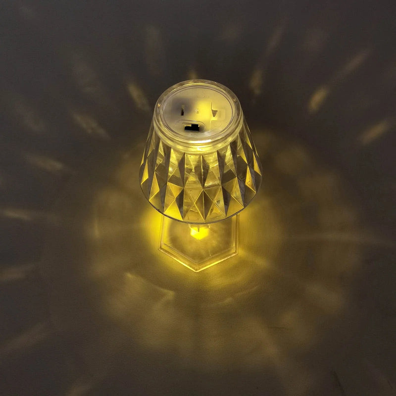 6 Mini 4.5" Acrylic Crystal Desk Lamps Decorative LED Lights - Clear LED_ACRY_LAMP01_S_CLR