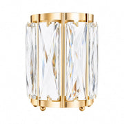 6 Pack 5" Votive Candle Holders with Faceted Crystal Pendant Panels - Gold CHDLR_CAND_042L_5_GOLD