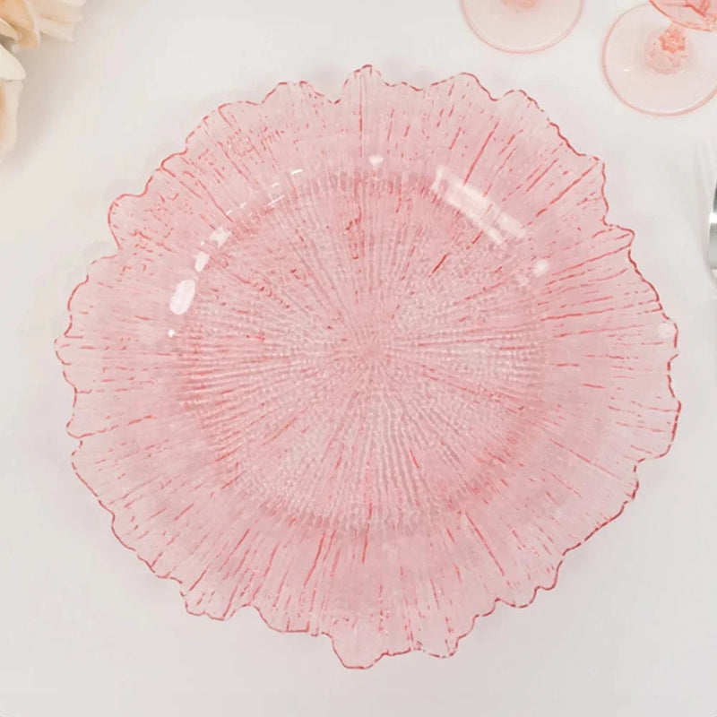 6 pcs 13" Round Textured Charger Plates