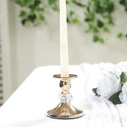 6 Pack Metal 3.5" Taper Candle Holders with Crystal Ball - Gold CAND_HOLD_TP011_3_GOLD