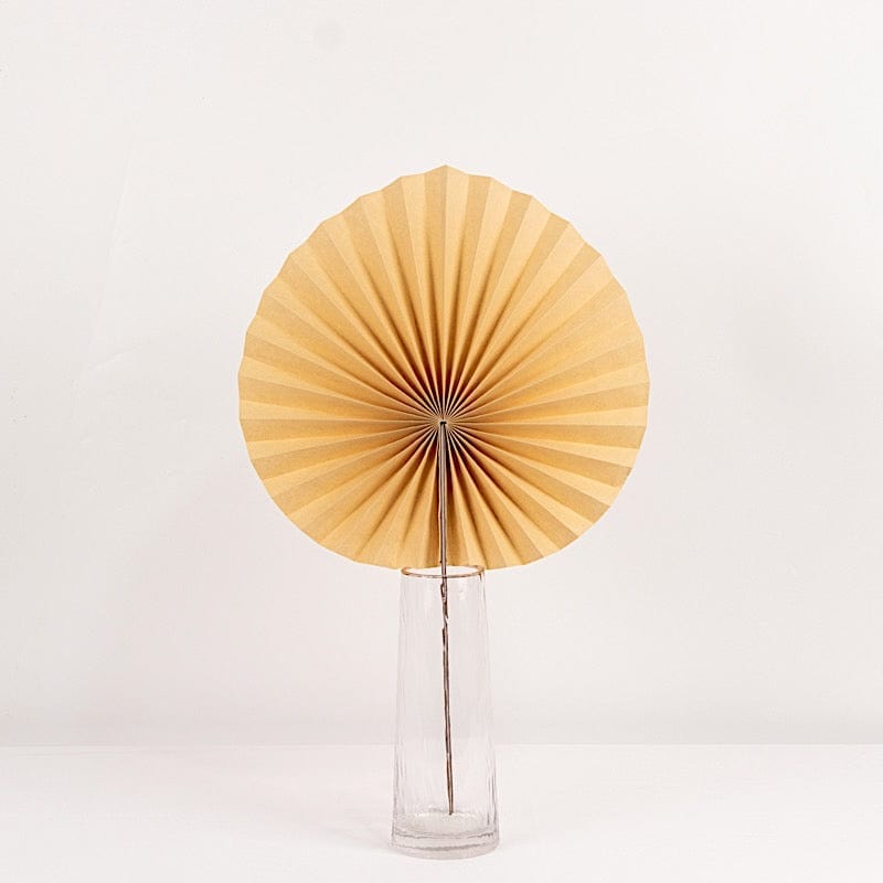 6 Pack Natural 25" Dried Tropical Palm Leaf Paper Fans - Natural ARTI_PAP_TROP01_14_NAT