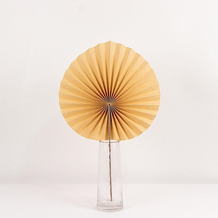 6 Pack Natural 25" Dried Tropical Palm Leaf Paper Fans - Natural ARTI_PAP_TROP01_14_NAT